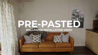 Pre Pasted Wallpaper Installation Video  anewall [upl. by Nohsad]