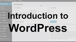 WordPress Tutorial 1 Introduction [upl. by Nahoj]