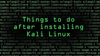 The Top 10 Things to Do After Installing Kali Linux on Your Computer Tutorial [upl. by Aneerol]