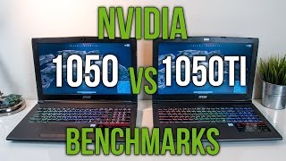 Nvidia 1050 vs 1050 Ti  Laptop Graphics Comparison Benchmarks [upl. by Enileuqcaj]