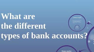 What are The Different Types of Bank Accounts [upl. by Nnalatsyrc]