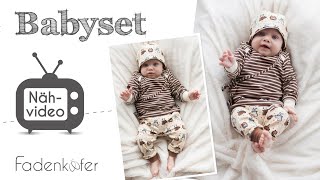 Babyset inklusive Mütze Hose und Oberteil nähen [upl. by Alfie]