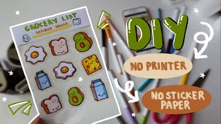 HOW TO MAKE STICKER SHEETS  NO CUTTING MACHINE amp NO DRAWING SKILLS [upl. by Flaherty]