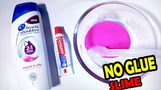 No GLUE  2018 How to make Shampoo and Toothpaste Slime [upl. by Ttoile17]