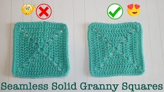 Blossom Crochet Perfect SEAMLESS amp reversible SOLID GRANNY SQUARES [upl. by Ahsrats]