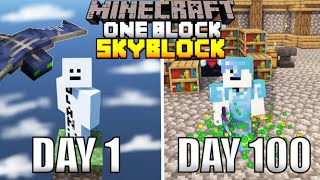 I Spent 100 Days In One Block Minecraft And Heres What Happened [upl. by Annadiane853]