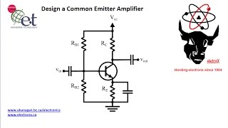 Design a Simple Common Emitter Amplifier [upl. by Arratahs]