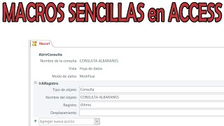 MACROS SENCILLAS en ACCESS [upl. by Edrick]