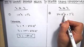 How to convert kelvin temperature to celsius centigrade temperatureK to °CTemperature Conversion [upl. by Alurta]