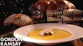 Gordon Ramsays Pumpkin Soup With Wild Mushrooms [upl. by Bergwall]