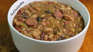 Slow Cooker Beans Recipe  How to Make 15 Bean Soup [upl. by Natehc662]