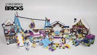 Lego Friends Ski Resort Ski Lift with Chalet Ice Rink OffRoader and Hot Chocolate Van [upl. by Sandi423]