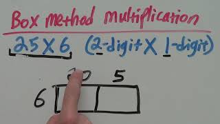 Box method multiplication 2 digit by 1 digit [upl. by Inahteb]