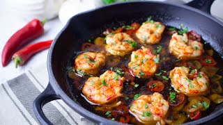 Gambas al pil pil o al ajillo  receta tradicional 🦐🦐🦐 [upl. by Anaeco]