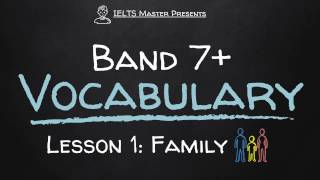 IELTS Band 7 Vocabulary Lesson 1 Family [upl. by Pejsach]