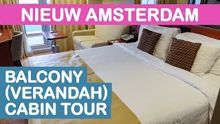 Nieuw Amsterdam BalconyVerandah Cabin Tour Holland America [upl. by Fee279]