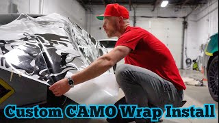 Installing A Custom CAMO Vinyl Wrap  Lamborghini amp Orajet 3951RA ProSlide NEW [upl. by Olaznog691]