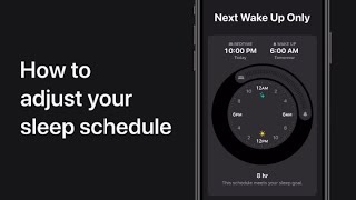 How to adjust your sleep schedule on iPhone iPad and iPod touch — Apple Support [upl. by Suidualc]