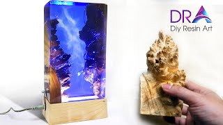 Easy making Epoxy Resin lamp  Diy Resin Art [upl. by Aihsenal]