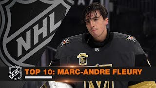 Top 10 MarcAndre Fleury saves from 201718 [upl. by Esirtal569]