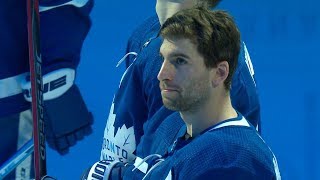 John Tavares receives standing ovation scores a goal [upl. by Kcirret]