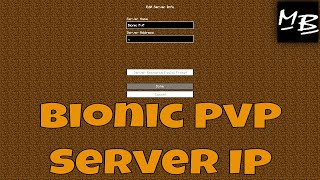 Minecraft Bionic PvP Server IP Address [upl. by Llyrrad]