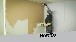 How to skim a plasterboard wall [upl. by Juanne985]