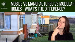 Mobile vs Manufactured vs Modular Homes  Whats the Difference [upl. by Grail425]