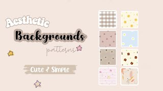 30 Aesthetic Background patterns 🍒 Cute amp Simple 🌼 [upl. by Dat]