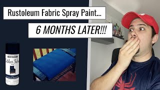 Rustoleum Fabric Spray Paint  6 Months Later [upl. by Eirised385]