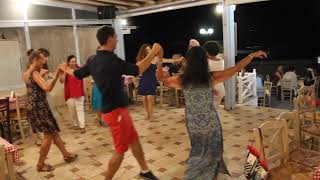 Greek dancing  the quotkalamatianosquot  Omilo [upl. by Lesab996]