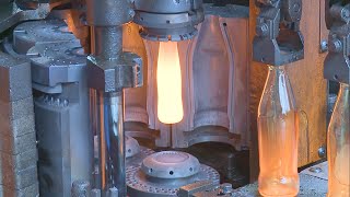 Manufacturing process of a glass bottle  Machines and Industry [upl. by Inami47]