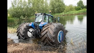 New Holland Sea Horse dives into lake  ONBOARD [upl. by Hussar]