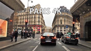 Paris 4K  Classic Paris Streets  Driving Downtown [upl. by Nady]