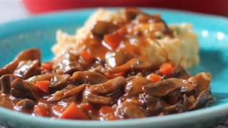 Veganizing Julia Child Mushroom Bourguignon [upl. by Acsecnarf]