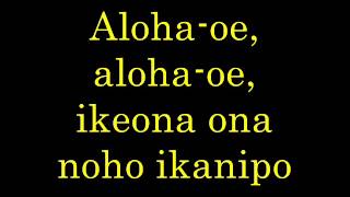 Aloha Oe Lyrics [upl. by Flemming]