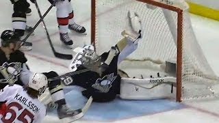 Fleury makes an insane glove save [upl. by Iviv]