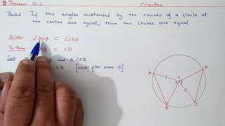 Chapter10 Theorem102 Circles  Ncert Maths Class 9  Cbse [upl. by Ithaman178]