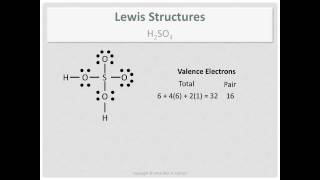 Lewis Structures H2SO4 [upl. by Kopple]