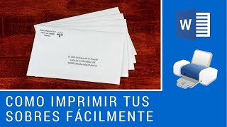 Crear e Imprimir un Sobre en Word [upl. by Ecire210]