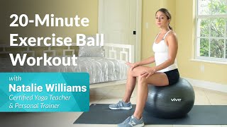 20Minute Exercise Ball Workout [upl. by Marilou]