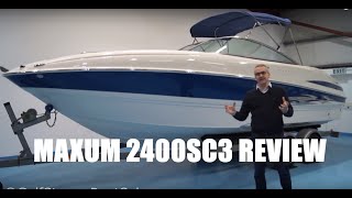 Maxum 2400 SC3 with Mercruiser 350 MAG Review and Sea Trial [upl. by Kamat97]