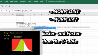 How to Use Excels Normal Distribution Function NORMDIST and NORMINV [upl. by Carolee]