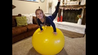 Gymnastics on my new giant ball [upl. by Ube]