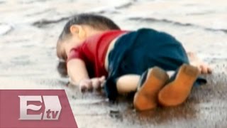 Las fuertes fotos del niño ahogado en playa de Turquía  Entre mujeres [upl. by Ramsa362]