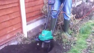 Using an Eletric Rotavator  Preparing soil in 5 minutes [upl. by Abdul278]