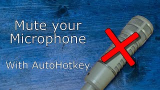 How to Mute Your Microphone System Wide  AutoHotkey Tutorials [upl. by Le492]