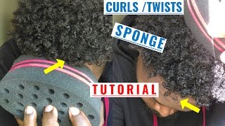 HOW TO Use A Curls  Twists Sponge Tutorial [upl. by Obeded]