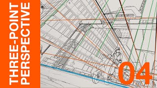 Perspective Drawing  04 Three Point Perspective [upl. by Ecire]