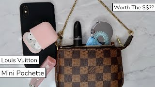 Louis Vuitton Mini Pochette  Whats In My Bag amp Review [upl. by Landel869]